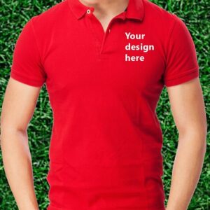 Customized Red Polo T-Shirt for Men