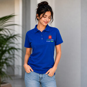 Royal blue collared T-shirt